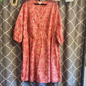 Terra & Sky Pink and Red Floral Top